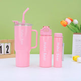 3pcs Bottle Set With Straw