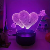 Heart 3D Illusion Lamp