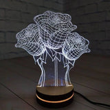 Roses 3D Illusion Lamp