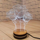 Roses 3D Illusion Lamp